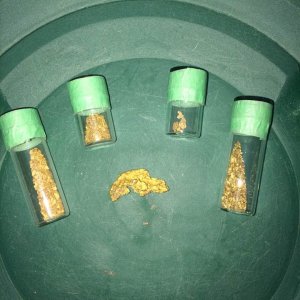 This is from 2016.. 1/4 oz nugget, the small vial to the left is from Colorado the rest is from the Black Hills