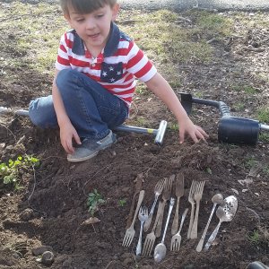 Digging Forks with my boy.