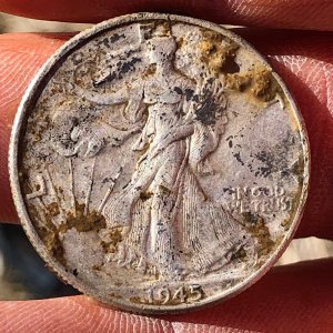 1945 Liberty Walking Half Dollar