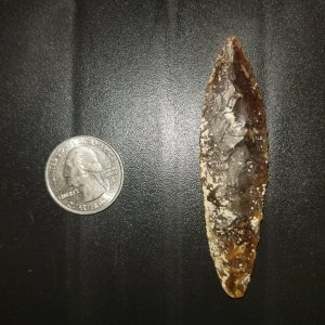 Point 5 - Medium (Lerma Round Base?) Point Bottom/Down (Knife River Flint?)