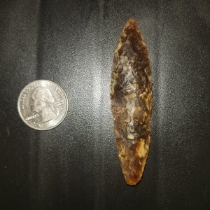 Point 5 - Medium (Lerma Round Base?) Point Top/Down (Knife River Flint?)