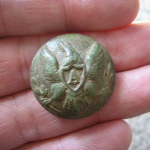 Eagle "A" Coat Button - Very Large Coat button I recovered at the Campsite during Spring 2010