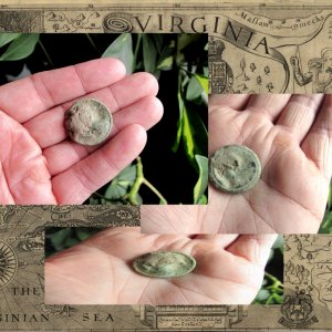 Confederate Lined "I"  - Dug this Coat button on April 23 2011