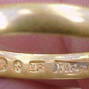 18K from 1870 - 18K gold ring hallmarked from 1870