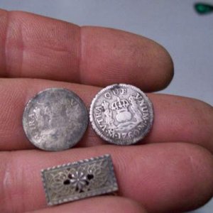 Spanish silver  - Two half reales in same area , same day second time in same year 2010