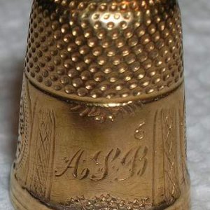 Gold Thimble - I dug this Gold Thimble at a house that dates back to the 1700's.