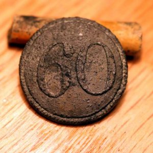 Rev War British 60th Reg Button - YeeHaaa!
 Redcoat button in great condition!!