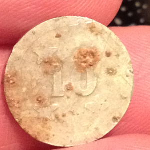 Reverse side of token