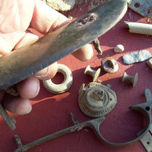 1858 Enfield parts recovered at 1800's  home site
