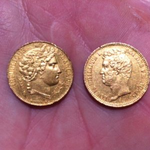 1851-A Ceres French Gold  20 Francs

1831-A Louis Philippe II French Gold 20 Francs