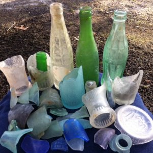 Sandy Hunts give up a bunch of bottles & Sea Glass

Tru Ade 1950's-60's Soda
Sparkle Up 1950's-60's

Partial Jacob Natter 1880's