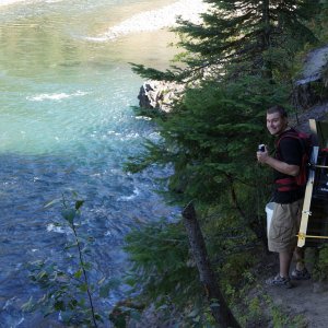 Went off on a hike looking for better material, now I remember why I went for the smaller sluice box!