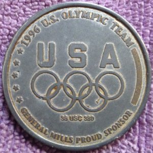 1996 Olympics Token
Found 02/21/13
Columbus, Ms.