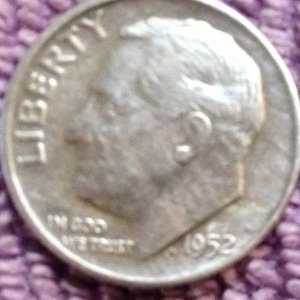 1952 D Roosevelt Dime
Found 02/28/13
East Columbus, Ms.