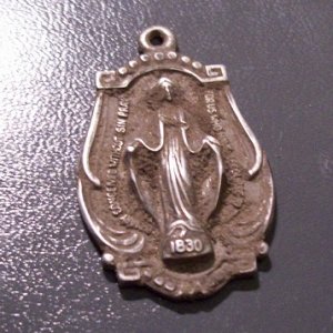 dr hunt   Great religious medallion , sterling  Mother  Mary