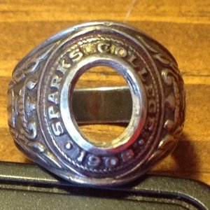 Sterling Silver Class Ring
Sparks College
Found 1976
Columbus AFB, Ms