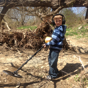 Metal detecting with my 6 year old :)