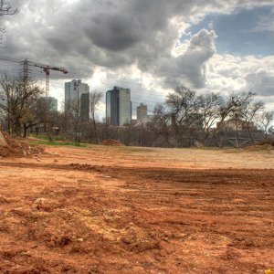 Downtown construction site