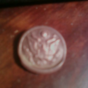 WW1 Great Seal Button....Bronze two piece, Metal Specialties Co. Attleboro MA.