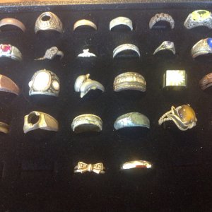 My metal detecting ring collection.