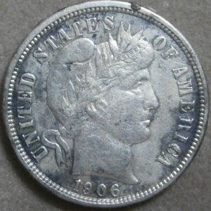 1906-O dime found 1976 Ft. Worth