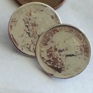 1920 silver 5 cent Cufflinks