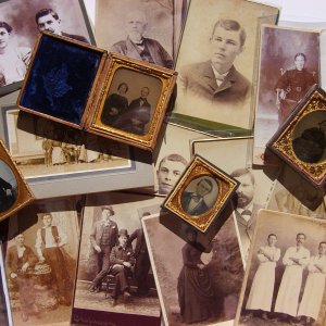 old photos, tintypes, CDV, cabinet cards