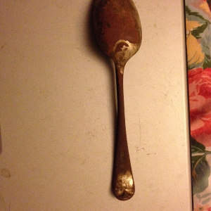 Old silver plated spoon