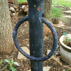 hitch post ring wrought iron drifted opng