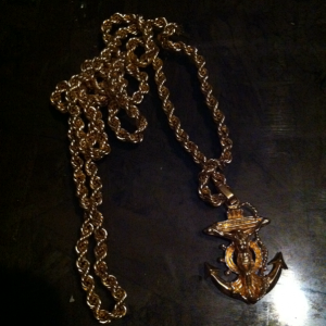 18k chain and mariners cross