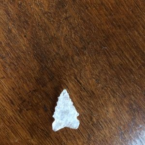 small quartz arrowhead