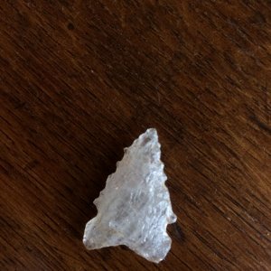 small quartz arrowhead