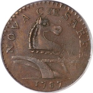 1787 COPPER New Jersey Copper, Outlined Shield