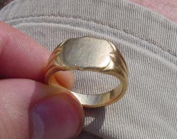 14K OLD SIGNET - SALTWATER - ST.MARTIN