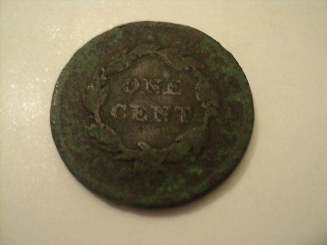 1842 large cent back