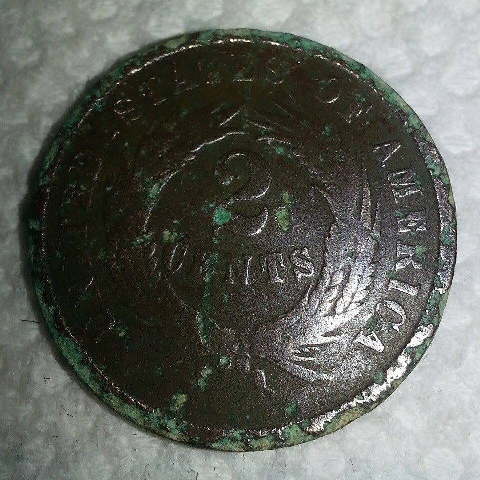 1864 2 cents