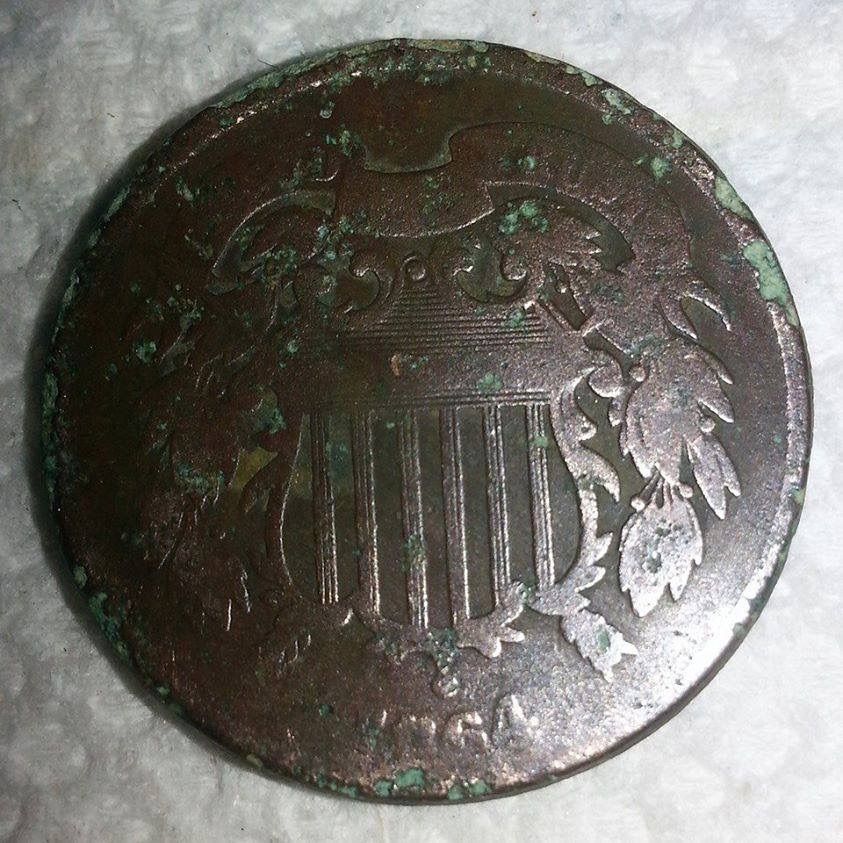 1864 2 cents