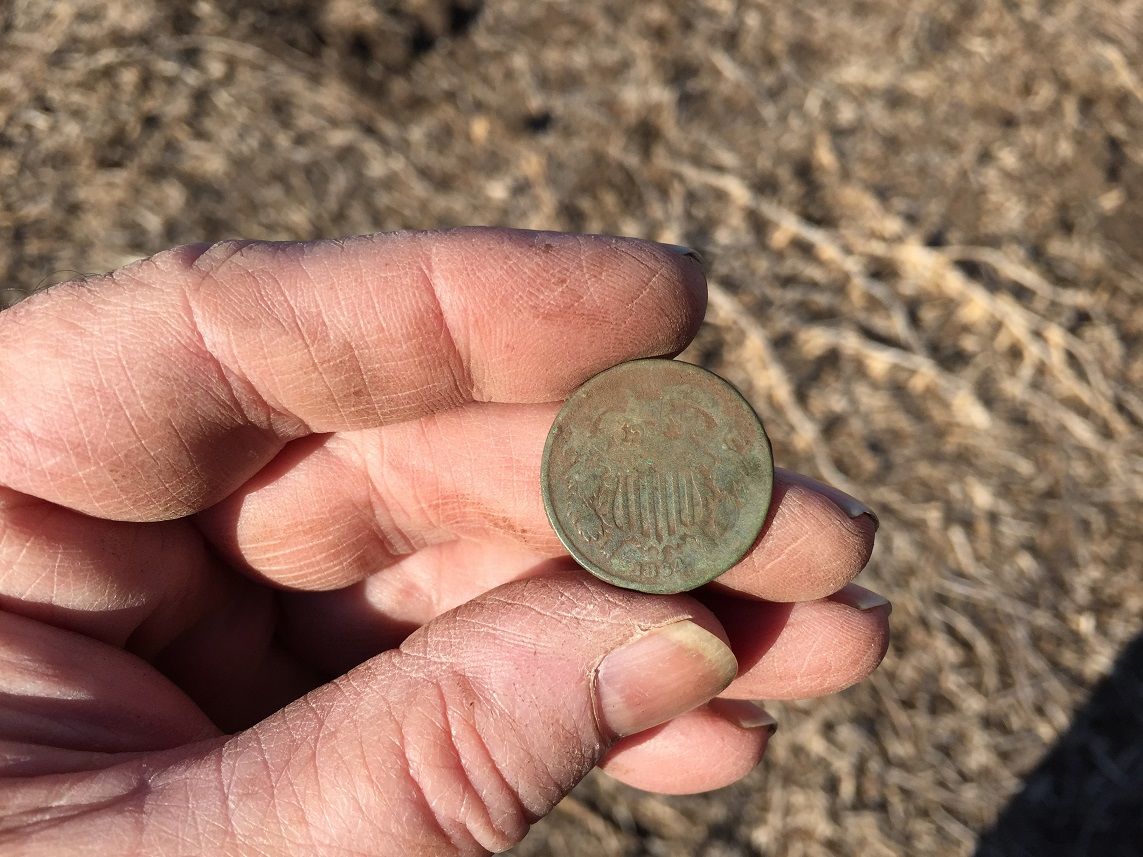 1864 Two Cent piece