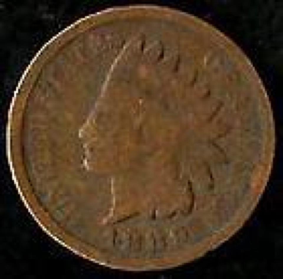 1889 Indian Cent, churchyard