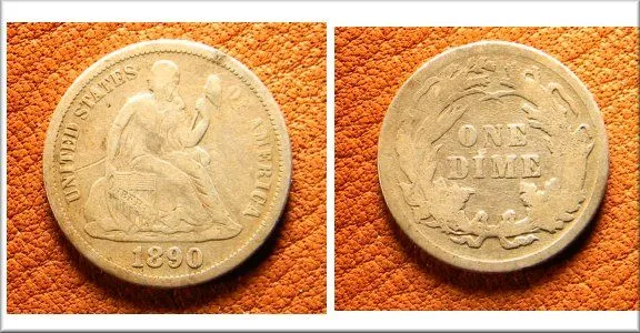 1890 seated liberty dime