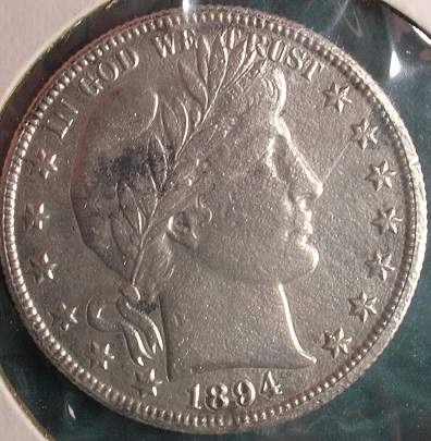 1894 Barber Half Dollar - I dug this half on 6/18/05