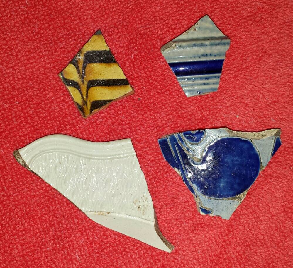 18th century ceramic pottery shards