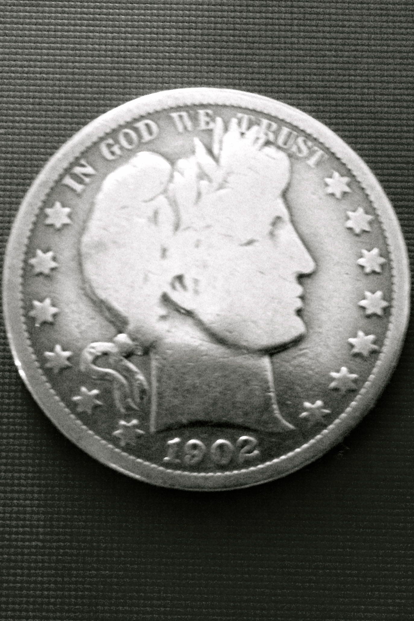 1902 0 Barber Half
Found 1982
Keesler AFB, Biloxi, Ms.