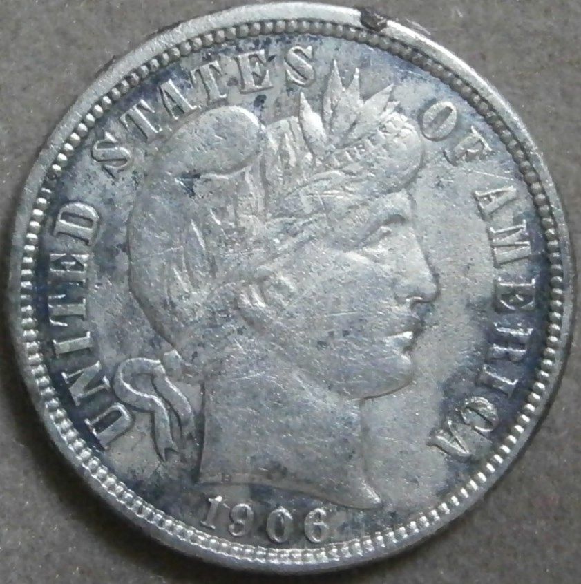 1906-O dime found 1976 Ft. Worth