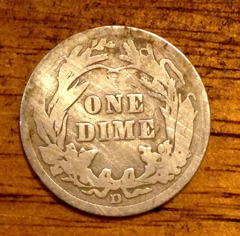 1914 Dime back