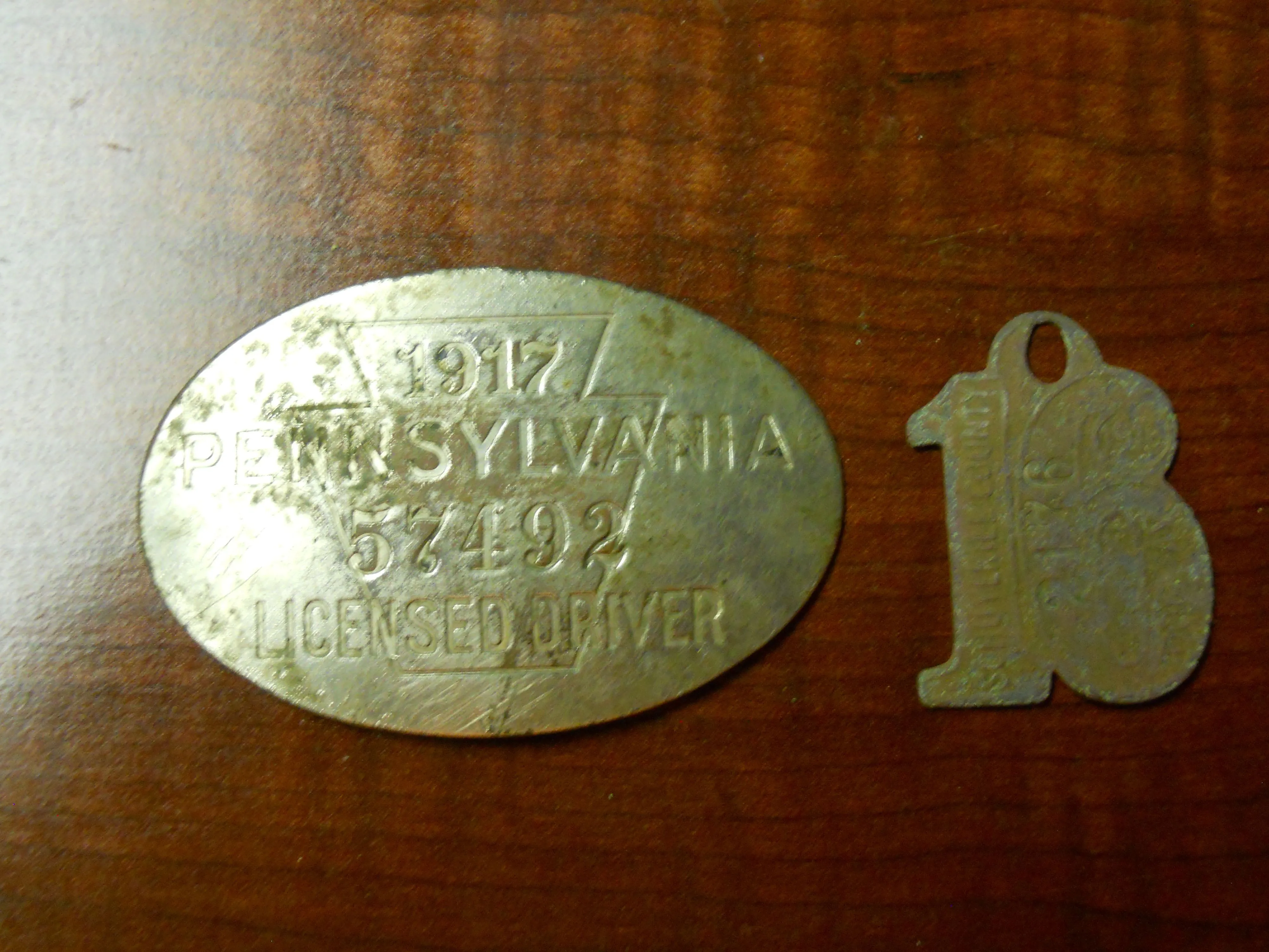 1917 PA drivers license

1916 dog tax tag