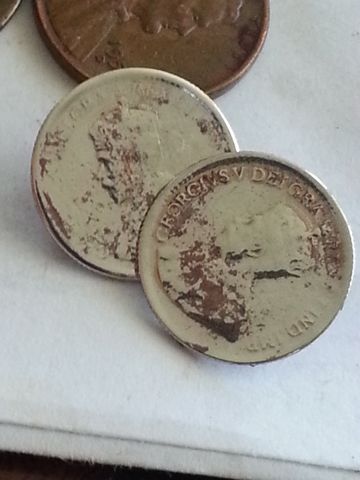 1920 silver 5 cent Cufflinks