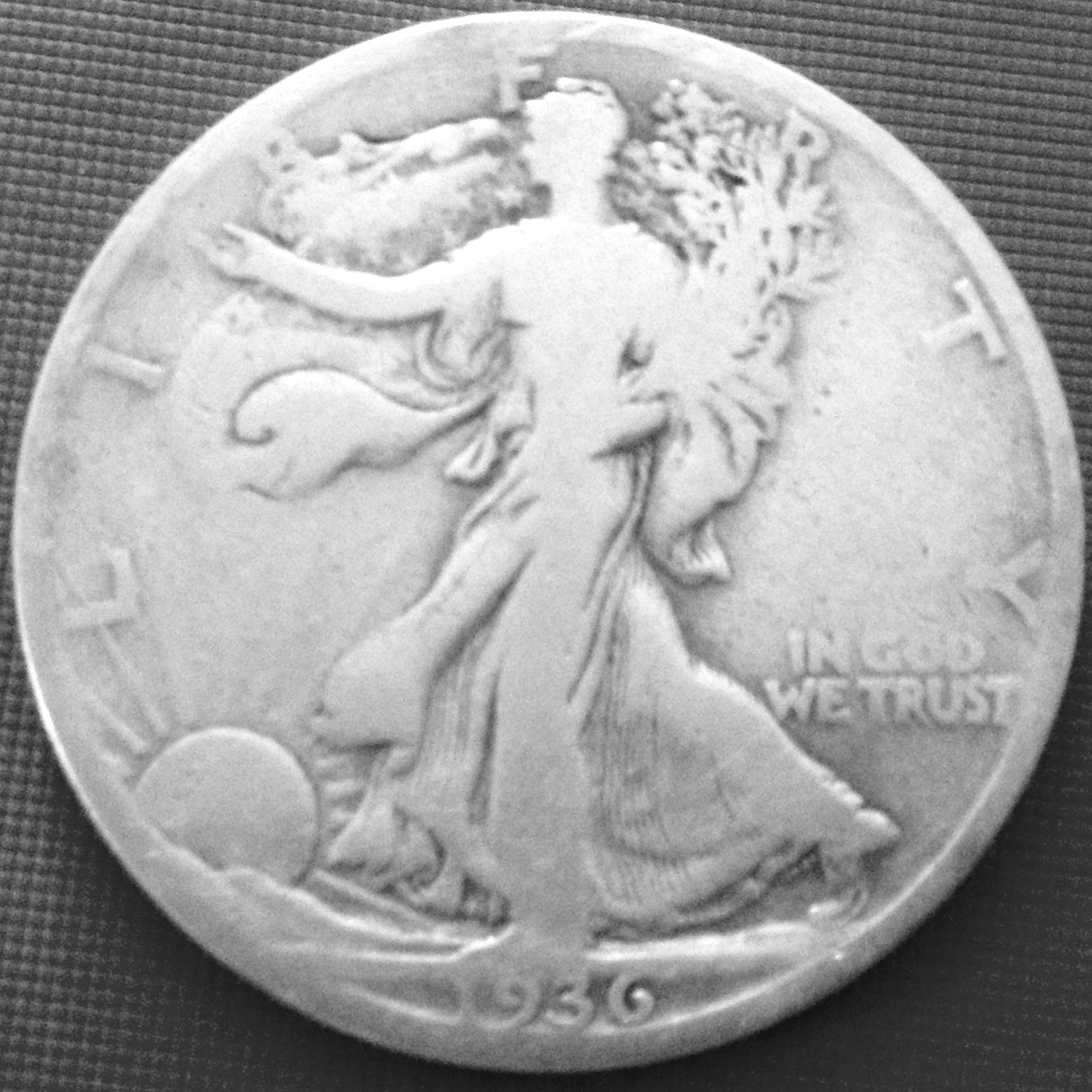 1936 Walking Liberty Half
Magnolia Bowl, 
Columbus, Ms.