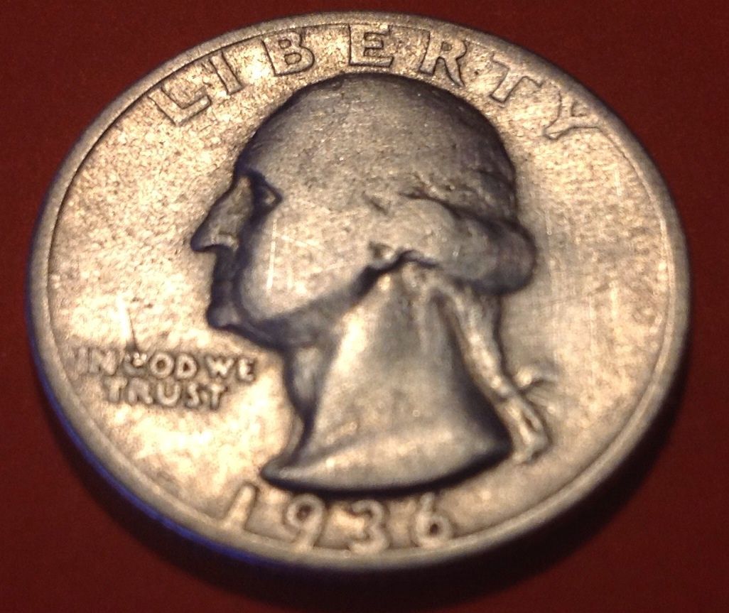 1936s Silver Quarter
Found 12/10/13
Columbus, Ms