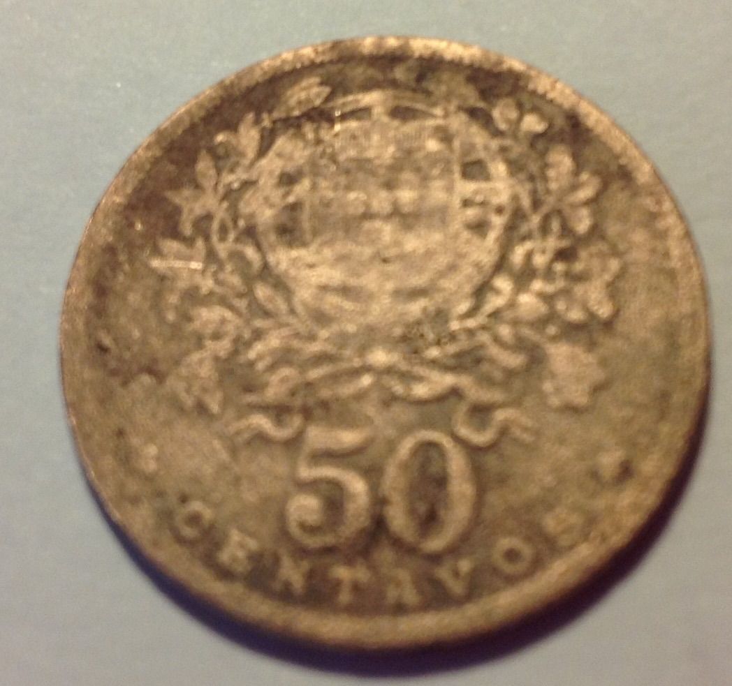 1938 Portugese 50 Centavos
Found 04/09/15
Columbus, Ms.